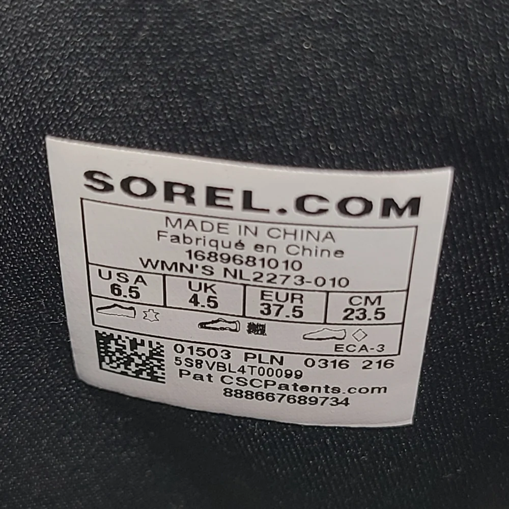 Sorel Conquest Carly II Boots NL2273-010 Size 6.5